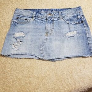 Denim mini skirt
